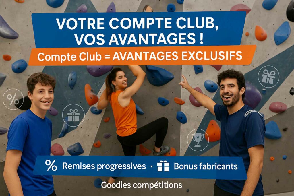compte pro sur la boutique escalade